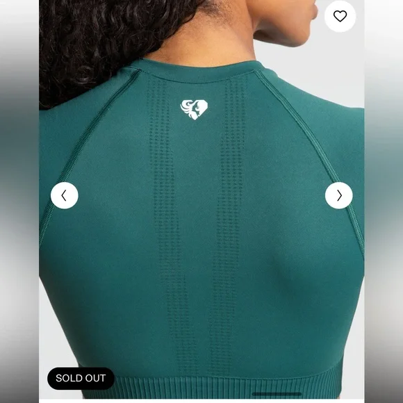 NWT Women’s Best Forest Green Power Seamless Short Sleeve Gym Crop Top Size XXL - Picture 6 of 6